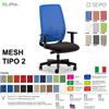 SEIPO MESH TIPO 2 MH0018 Poltrona schienale alto in rete braccioli Movimento sincro traslatore "Z" SEIPO TESSUTO V