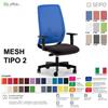 SEIPO MESH TIPO 2 MH0018 Poltrona schienale alto in rete braccioli Movimento sincro traslatore "Z" SEIPO ECOPELLE D2