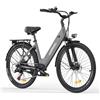 HillMiles - MileCity 1 Bicicletta Elettrica 26 '' per donna, motore 250W, batteria 36V 13Ah, autonomia fino a 100km, cambio 7 velocità, freno a disco - SPEDIZIONE GRATUITA