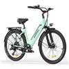 HillMiles - MileCity 1 Bici Elettrica Urbana 26'', motore 250W, batteria rimovibile 36V 13Ah, sospensione anteriore, display LED, adatta al pendolaris - SPEDIZIONE GRATUITA
