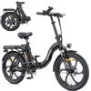 HillMiles - MilePort 1 Bicicletta Elettrica Pieghevole 20'', motore 250W, batteria 36V 13Ah, autonomia fino a 100km, pneumatici fat 20x3.0, freno a di - SPEDIZIONE GRATUITA