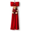 Fiori di Lena Natale Fiori Di Lena Fiocco in Velluto Rosso con Teddy Sozzese H135