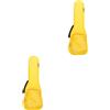Durable Yellow Oxford Ukulele Carry Bag with Wide Shoulder Strap Portable Case