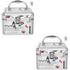 Portable Aluminum Alloy Cd Storage Box Two Layer Cosmetic Case Multi Color