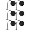 6Pcs Mic Windscreen Shield Black Reusable Pop Filter for Microphone with Clip