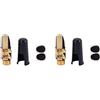Alto Saxophone Accessories Set with Mouthpiece Cap Reed Pads Black