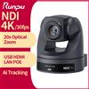 Runpu Telecamera per conferenze Runpu 4K/30fps PTZ con zoom video 20X, tracciamento AI, NDI, USB, HDMI, LAN, POE per l'istruzione, le riprese live e le riunioni aziendali