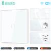 BSEED Standard UE Wifi Interruttore a parete 1/2/3Gang 1/2/3Way Smart Touch Interruttori della luce Prese a muro Prese Google Alexa Tuya Controllo