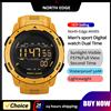 NORTH EDGE Orologio intelligente da uomo Orologio sportivo da donna Dual Time Pedometro Conto alla rovescia Impermeabile 50 m Sveglia digitale Orologio militare