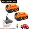 Turpow DCB200 per batteria Dewalt 20V 6.0AH batteria ricaricabile DCB204 DCB203 batteria per utensili elettrici per Dyson V7 V8 per adattatore DeWalt