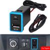 kebidumei Caricabatteria da auto USB C tipo C PD QC3.0 presa per caricabatterie rapido doppia USB presa adattatore di alimentazione per ricarica telefono 12V per Toyota