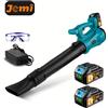 Jemi Soffiatore di foglie senza fili Jemi Tool 21V Brushless, con regolazione a 6 velocità, macchina leggera per la rimozione della neve e asciugacapelli per la cura del prato, adatto per giardini e prati,