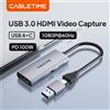 CABLETIME Scheda di acquisizione video USB 3.0 PD 100W Acquisizione HDMI 5Gbps 4K 1080p Full HD per PS5 Switch di streaming Videoregistratore