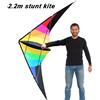 HENGDA KITE Sport divertenti all'aria aperta Aquilone acrobatico a doppia linea con potenza da 2,2 m con manico e corda che buone volano