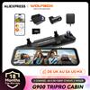 WOLFBOX G900 Tripro Versione Cabina, Telecamera per Retrovisore a 3 Canali 4K, STARVIS 2 IMX678, Controllo Vocale, Include Scheda da 256G