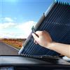 NONE Parasole per auto, grande parasole retrattile, visiera protettiva, blocchi, raggi UV, parasole automatico, adatto per l'aspirazione della finestra anteriore