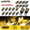 AUXITO 20/10/2 Pz T10 W5W LED Canbus Ambra Giallo Anti Errore Interni Auto Luce Notturna Parcheggio Lampada Super Luminosa 194 168 Lampadina A LED