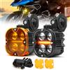 BraveWAY Faro LED per Moto BraveWAY, Luci di Guida Bicolore, Fari Fendinebbia LED 240W, Luci Diurne Ambra e Bianche, Luci Ausiliarie per Uso Fuoristrada