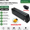 SMALL DEN Batteria agli ioni di litio 18650 da 36V 48V Silver Fish 15Ah 20Ah per monopattino elettrico pieghevole da 1000W con BMS, esente da tasse