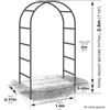 Arco da giardino in metallo alto 2,4 m, traliccio a forma di cipolla per piante rampicanti, arco in tubo metallico per giardino e terrazza