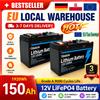 🎁 Batteria al Litio LiFePO4 12V 150Ah, per UPS, Ecoscandaglio per Kayak, Pannello Solare, Giocattoli Elettrici, Scooter, Camper, Barca