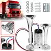 NONE Clacson Elettrico Doppio per Auto 600DB, 12V, Universale per Auto, Camion, SUV, Moto, Barca, Autobus, Facile Installazione, Design a Doppia Tromba per Auto, SUV, Treno, Moto, Camper, Camion