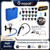 Podofo Kit Tester Pressione Radiatore e Serbatoio Acqua 28 Pezzi, Strumento di Riempimento Sottovuoto per Sistema di Raffreddamento Auto, Set per Test Perdite e Spurgo Pneumatico con Tappi Adattatori,