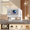 Magcubic Proiettore Magcubic HY350Max con Controllo Vocale, Android 14, 900ANSI, Autofocus, Risoluzione Nativa 1080P, Supporto 8K, Wifi6, BT5.4, Portatile per Film