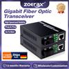 ZoeRax Coppia di Convertitori Media in Fibra Ottica SFP+ con Porta Gigabit RJ45 SC Monomodale 10/100/1000M Adattivo con Scocca in Metallo