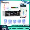 Podofo Autoradio 1Din con Supporto per Telefono, Lettore Multimediale USB/SD/AUX-IN Bluetooth, Ricarica USB, Controllo Remoto FM, Audio per Auto