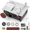 NONE Mini Sega da Tavolo 4-in-1 con Tavolo per Levigatura, Controllo a 7 Velocità (5000 RPM) e 45° ° Stazione di Taglio Compatta per Legno, Acrilico, Metallo, Modellismo Fai-da-Te