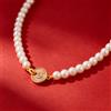 ArtPage Collana da donna in argento 925 con perle e occhio malocchio, la scelta migliore per regali sentiti nel cuore in occasione di compleanni, San Valentino, Halloween e Natale, fornita con una squisita