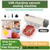 NONE Sigillatrice sottovuoto USB portatile con pompa di estrazione esterna, macchina multifunzionale per la conservazione degli alimenti, fondo magnetico e serbatoio d'acqua visibile, gonfiatore ad aria