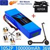 RYOBI Batteria per Monopattino Elettrico 36V 10S2P 10Ah 18650, Pacco Batteria al Litio 500W 36V