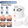 iebilif Maschera LED Flessibile in Silicone Senza Fili per Viso e Collo, 7 Colori, Terapia a Fotoni Infrarossi Rossi, Anti-Invecchiamento, Ringiovanimento della Pelle, Maschera Riparatrice, Attrezzatura per