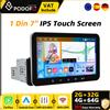 Podofo 7" 4+64G 1 Din Lettore Multimediale Android per Auto, CarPlay Wireless, Android Auto, Sistema Intelligente per Auto, Navigazione GPS, WiFi, BT, Radio Stereo FM, RDS, EQ, Autoradio