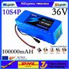Pacco Batteria al Litio 10S4P 100Ah, 36V ad Alta Capacità, Adatto per Biciclette Elettriche e Scooter Elettrici, con BMS 1000W, Involucro Impermeabile