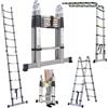 Scala Telescopica Estensibile Pieghevole Multiuso, Scala a Pioli Portatile a Forma di A, Più Robusta Rispetto alle Altre, 3,8m/12,5ft (6,2FT+6,2FT)