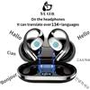SLUB Auricolari Bluetooth 6.1 con traduzione AI, 154 lingue, TWS open-fit, ENC, Hi-Fi, registrazione, per iPhone 16/15, Android, PC e Windows