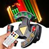 KYAAO Luce Stroboscopica Laser LED DMX512 a Tre Ali Phantom 180W RGB con Strisce Morbide Dorate Attivate dal Suono 25CH per DJ, Feste e Palcoscenici