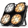 Faro PAR COB 4x100W 2W1 a 4 Teste Direzionali DMX512, Effetto Luminoso LED per Palcoscenico, Wash Blinder per DJ, Discoteca, Feste
