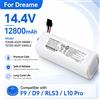 Batteria di ricambio agli ioni di litio da 14.4V 12800mAh per robot aspirapolvere Dreame D9, D9 Pro, D9 MAX, F9, D10 Plus, D10s, L10, L10s Ultra Series - Spedizione rapida da magazzino UE