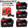 Ddadache Batteria di ricambio al litio 100% compatibile con Milwaukee M18 18V 12000mAh 18650 per utensili Milwaukee 48-11-1860 48-11-1850 48-11-1840