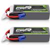 OVONIC Batteria Lipo OVONIC 4S 120C 6000mAh 14.8V con Connettore EC5 per Auto RC, Camion RC, Truggy RC, Aeroplani RC