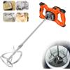 DayPlus Miscelatore per calcestruzzo a pale, impastatrice elettrica portatile da 2800W 1700 giri/min, con interruttore di sicurezza e 6 velocità regolabili, per miscelare gesso, vernice, malta, colla
