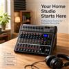 NXG Mixer Audio Professionale NXG a 8 Canali con Riproduzione USB, EQ a 3 Bande, FX Send, Alimentazione Phantom 48V per Live Sound, Registrazione in Studio, Podcasting e Streaming