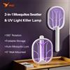 YAGE Racchetta Elettrica Antizanzare Pieghevole YAGE con Lampada, Potente Dispositivo Anti-insetti 3500V ° Repellente per Insetti da Parete
