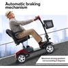 SWEETRICH S1 SPORT Scooter Elettrico Pieghevole a 4 Ruote con Potente Motore da 300W, Portatile per Viaggi all'Aperto, Rotazione a 360° ° Scooter Elettrico per Mobilità con Sedile Girevole e