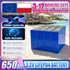 seekwatt 12000+ cicli 650Ah Batteria Lifepo4 Nuova Classe A 3.2V batteria ricaricabile fai da te 12V 24V 48V per veicoli elettrici RV Energia solare stoccaggio di energia domestico Carrozza da golf Inventario