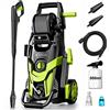 NONE 2026NUOVO idropulitrice ad alta pressione 180 Bar 450 L/H Tubo ad alta pressione da 7 m Idropulitrice elettrica Tubo Contenitore per la pulizia da 500 ml Ugello 6-in-1 Auto Terrazza Giardino